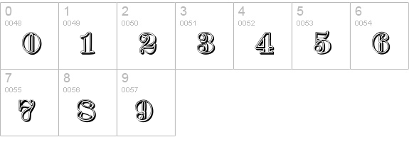 Proclamate Ribbon Heavy numbers 0-9 preview