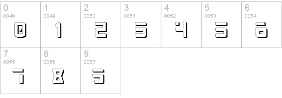 Procyon Shadow numbers 0-9 preview