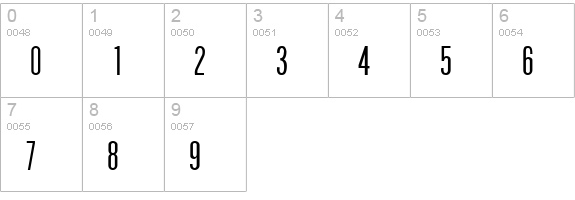 Protege numbers 0-9 preview