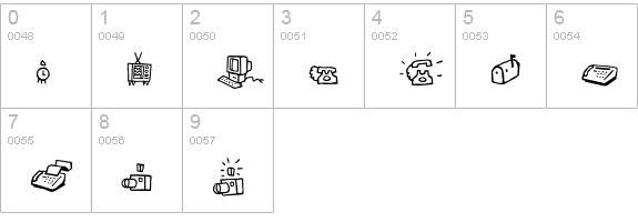Providence-Dingbats numbers 0-9 preview