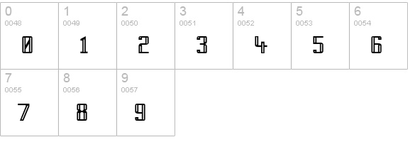 Prussian Brew Upper numbers 0-9 preview