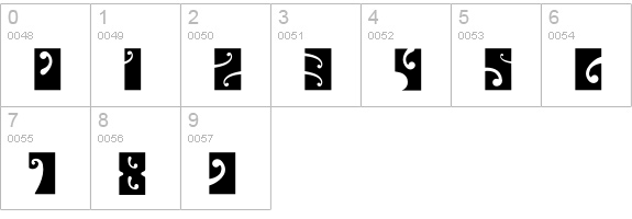 Psychedelic-FillmoreEast numbers 0-9 preview