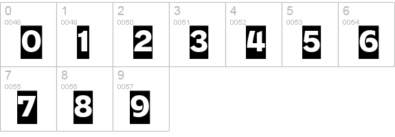 PT AdverGothicCameo Cyrillic numbers 0-9 preview