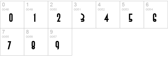 PT Anna Bold Cyrillic numbers 0-9 preview