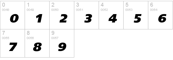 PT FreeSet Black Oblique Cyrillic numbers 0-9 preview