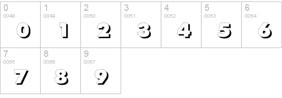 PT FuturaFuturis Black Shadow Cyrillic numbers 0-9 preview