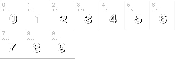 PT PragmaticaShadow Bold Cyrillic numbers 0-9 preview
