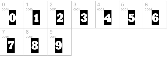 PT XeniaCameo Cyrillic numbers 0-9 preview