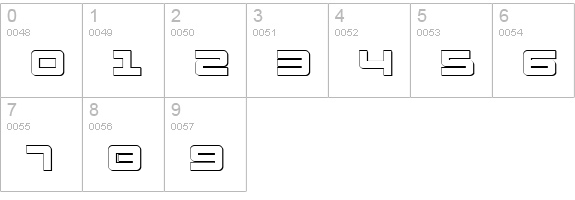 Pulse Rifle 3D numbers 0-9 preview