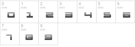 Pulse Rifle Gradient numbers 0-9 preview