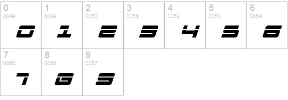 Pulse Rifle Laser Italic numbers 0-9 preview