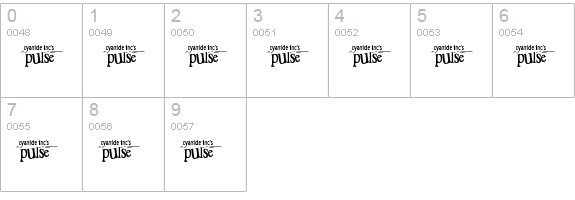 pulse sans numbers 0-9 preview