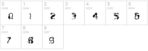 Purple Burple numbers 0-9 preview