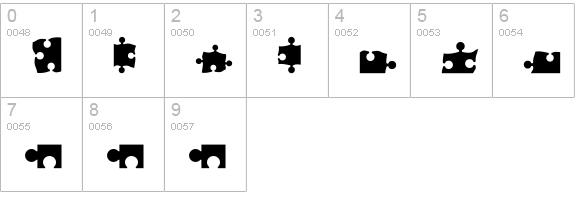 Puzzle numbers 0-9 preview