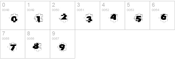 Puzzle Pieces numbers 0-9 preview