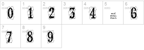 puzzleface (eval) numbers 0-9 preview