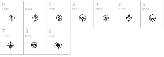 Qestir-Dingbat numbers 0-9 preview