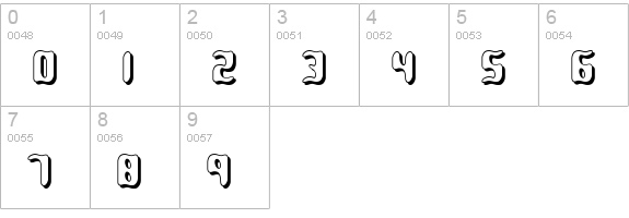 Qlumpy Shadow BRK numbers 0-9 preview