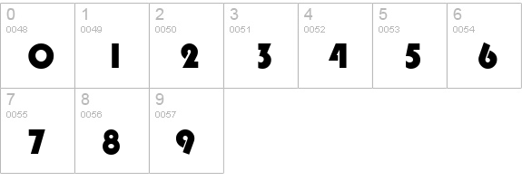 QTBlimpo Regular numbers 0-9 preview