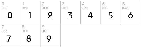 QTDoghaus Regular numbers 0-9 preview