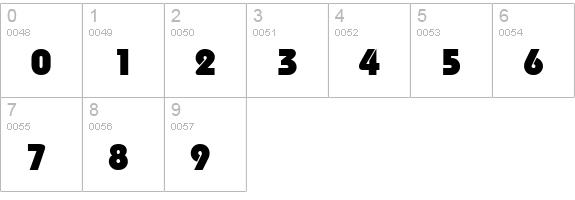QTDoghausHeavy Regular numbers 0-9 preview