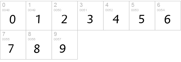 QTFloraline Regular numbers 0-9 preview