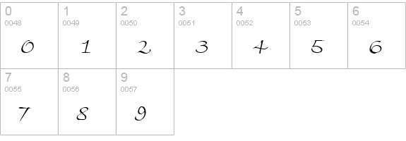 QTFlorencia Regular numbers 0-9 preview