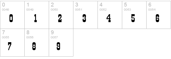 QTOKCorral-Ext Regular numbers 0-9 preview