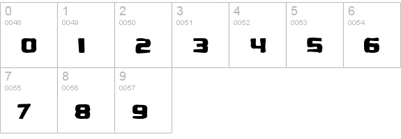 Quadaptor Ink numbers 0-9 preview