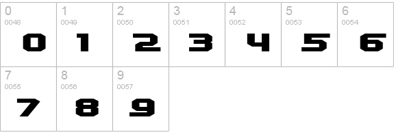 Quadrangle numbers 0-9 preview