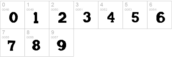 Quadrophonic numbers 0-9 preview