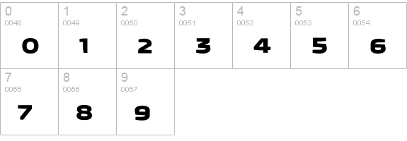 Quagmire-BoldExtended numbers 0-9 preview