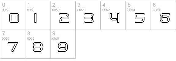 Quantum Flat Hollow BRK numbers 0-9 preview