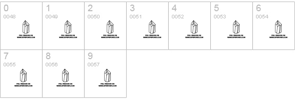 QUARTZO Bold numbers 0-9 preview
