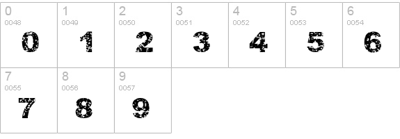 Quasart numbers 0-9 preview