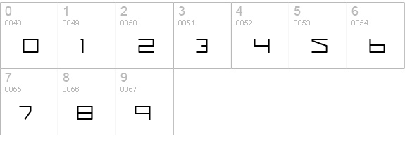 Quasitron numbers 0-9 preview