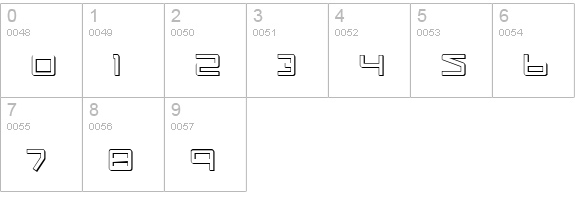 Quasitron 3D numbers 0-9 preview