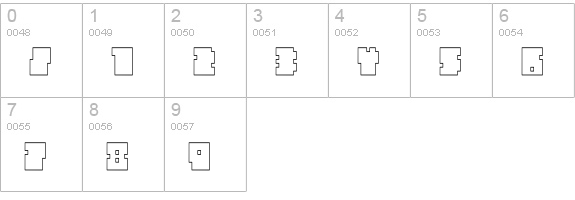 QUBE HOLLOW THIN numbers 0-9 preview