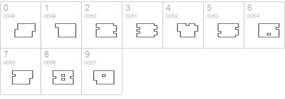 QUBE HOLLOW WIDE numbers 0-9 preview
