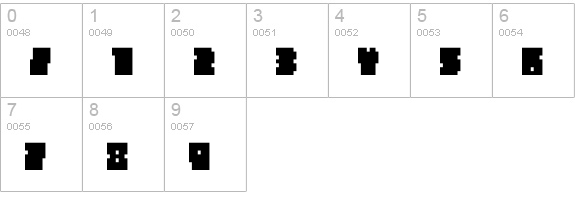 QUBE THIN numbers 0-9 preview