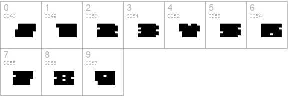 QUBE WIDE numbers 0-9 preview