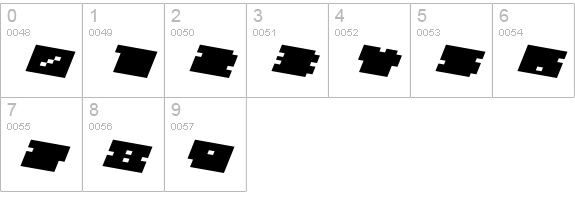 QUBE WIDE ITALIC numbers 0-9 preview