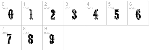 QuentinCaps numbers 0-9 preview