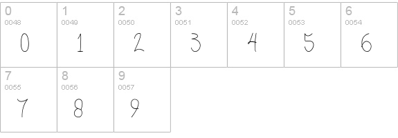 Quesky numbers 0-9 preview