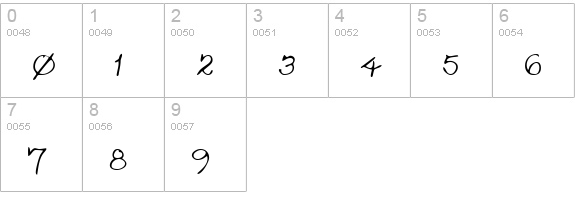 QuestsHand Regular numbers 0-9 preview