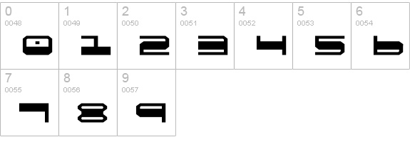QuickGear numbers 0-9 preview