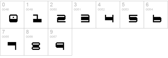 QuickGear Condensed numbers 0-9 preview