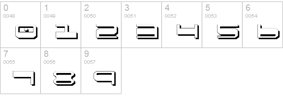 QuickGear Shadow numbers 0-9 preview