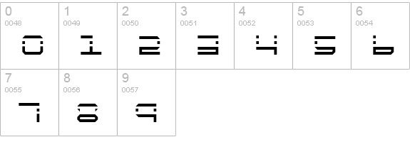 QuickQuick Condensed numbers 0-9 preview