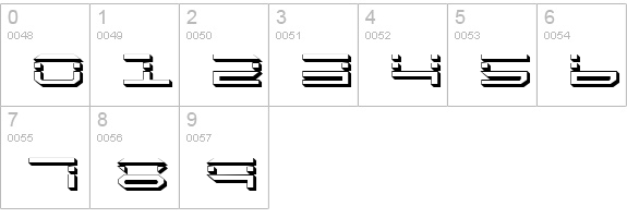 QuickQuick Shadow numbers 0-9 preview